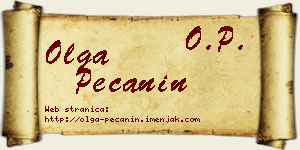 Olga Pečanin vizit kartica